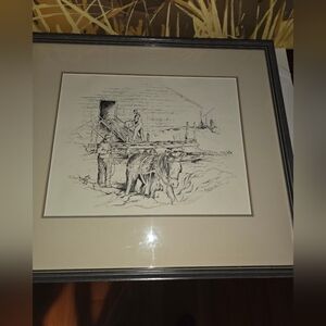 Limited edition print of Daphne Odigig artwork/ titled Putting Up Ice At Grand..